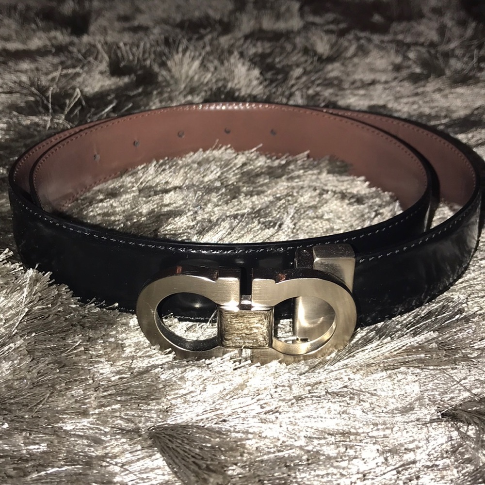 Ferragamo black/brown belt